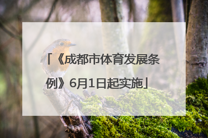 《成都市体育发展条例》6月1日起实施