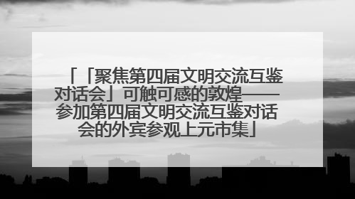 「聚焦第四届文明交流互鉴对话会」可触可感的敦煌——参加第四届文明交流互鉴对话会的外宾参观上元市集