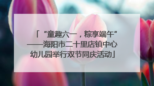 “童趣六一，粽享端午”——海阳市二十里店镇中心幼儿园举行双节同庆活动