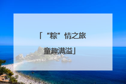 “粽”情之旅 童趣满溢