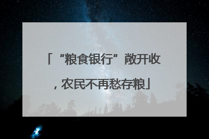 “粮食银行”敞开收，农民不再愁存粮