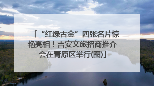 “红绿古金”四张名片惊艳亮相！吉安文旅招商推介会在青原区举行(图)