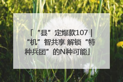 “县”定爆款107｜“机”智共享 解锁“特种兵团”的N种可能