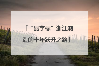 “品字标”浙江制造的十年跃升之路