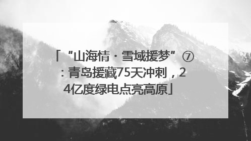 “山海情・雪域援梦”⑦：青岛援藏75天冲刺，24亿度绿电点亮高原