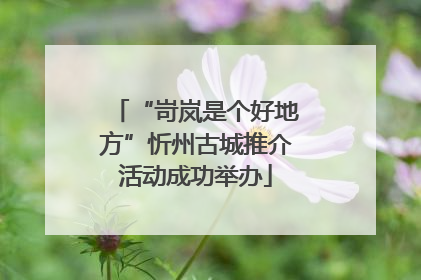 “岢岚是个好地方”忻州古城推介活动成功举办