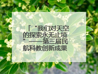 “我们对天空的探索永无止境”——第三届民航科教创新成果展一线观察
