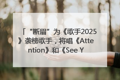 “断眉”为《歌手2025》袭榜歌手，将唱《Attention》和《See You Again》