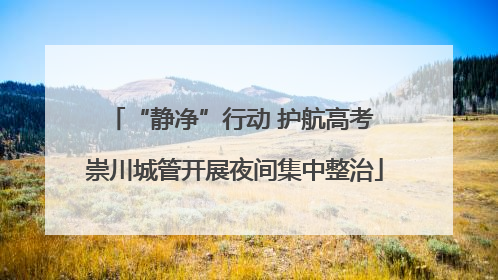 “静净”行动 护航高考 崇川城管开展夜间集中整治