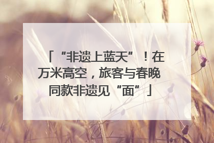 “非遗上蓝天”！在万米高空，旅客与春晚同款非遗见“面”