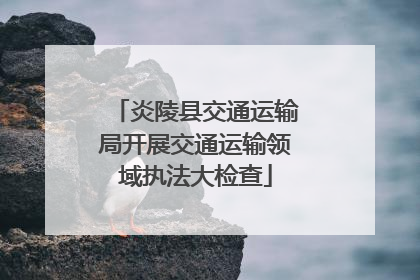 炎陵县交通运输局开展交通运输领域执法大检查