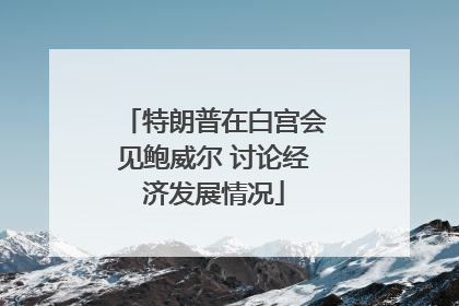 特朗普在白宫会见鲍威尔 讨论经济发展情况