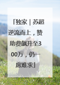 独家｜苏超逆流而上，赞助费飙升至300万，仍一席难求