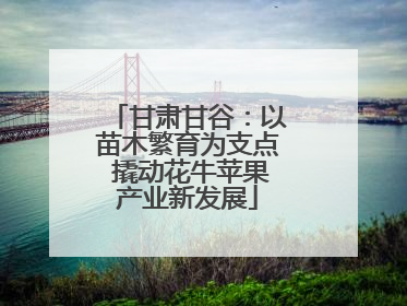 甘肃甘谷：以苗木繁育为支点 撬动花牛苹果产业新发展