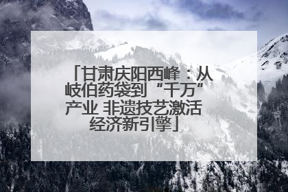 甘肃庆阳西峰：从岐伯药袋到“千万”产业 非遗技艺激活经济新引擎