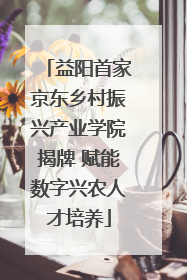 益阳首家京东乡村振兴产业学院揭牌 赋能数字兴农人才培养
