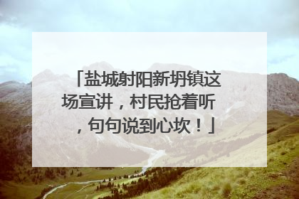 盐城射阳新坍镇这场宣讲，村民抢着听，句句说到心坎！