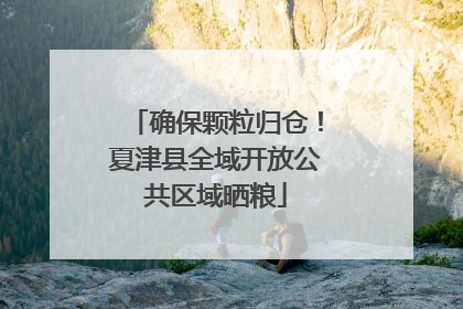 确保颗粒归仓！夏津县全域开放公共区域晒粮