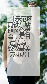 示范区高铁东站地区管委会：夏日送清凉 致敬最美劳动者