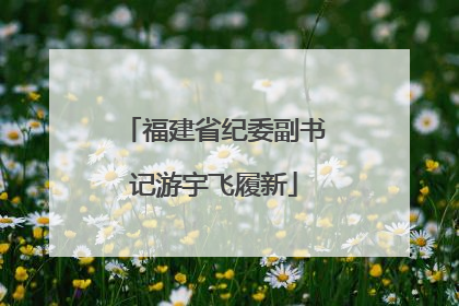 福建省纪委副书记游宇飞履新