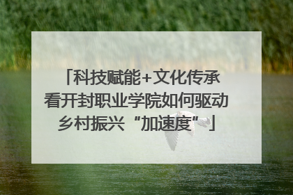科技赋能+文化传承 看开封职业学院如何驱动乡村振兴“加速度”
