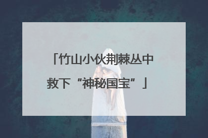 竹山小伙荆棘丛中救下“神秘国宝”