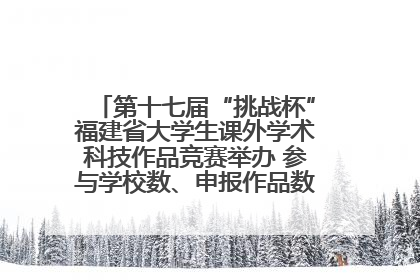 第十七届“挑战杯”福建省大学生课外学术科技作品竞赛举办 参与学校数、申报作品数创历史新高