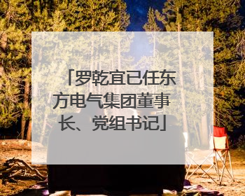 罗乾宜已任东方电气集团董事长、党组书记