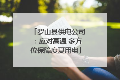 罗山县供电公司：应对高温 多方位保障度夏用电