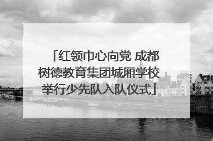 红领巾心向党 成都树德教育集团城厢学校举行少先队入队仪式