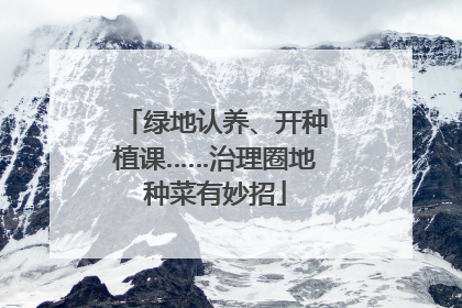 绿地认养、开种植课……治理圈地种菜有妙招