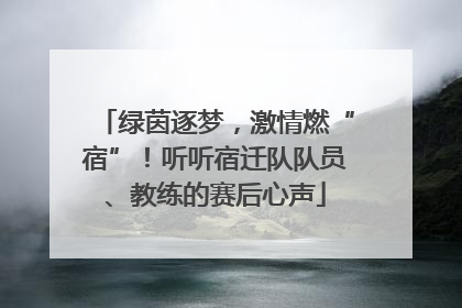绿茵逐梦，激情燃“宿”！听听宿迁队队员、教练的赛后心声