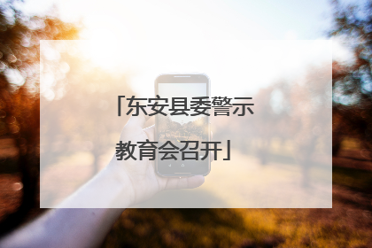 东安县委警示教育会召开