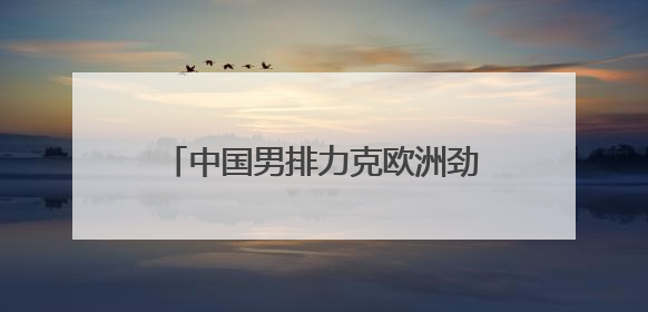 中国男排力克欧洲劲旅 主帅海宁：这是一份最好的生日礼物