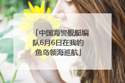 中国海警舰艇编队6月6日在我钓鱼岛领海巡航
