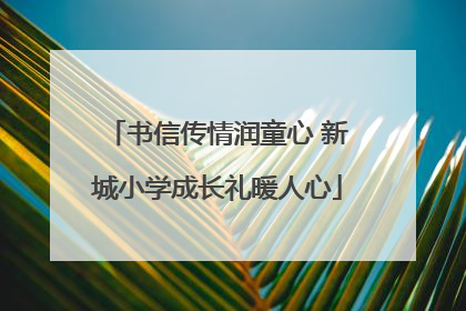 书信传情润童心 新城小学成长礼暖人心