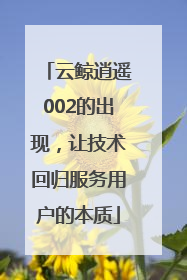 云鲸逍遥002的出现，让技术回归服务用户的本质