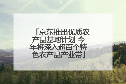 京东推出优质农产品基地计划 今年将深入超百个特色农产品产业带