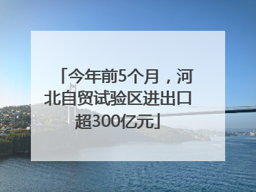 今年前5个月，河北自贸试验区进出口超300亿元
