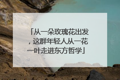 从一朵玫瑰花出发，这群年轻人从一花一叶走进东方哲学