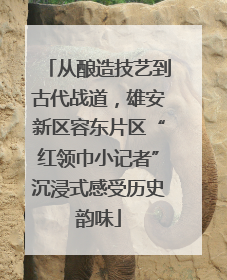 从酿造技艺到古代战道，雄安新区容东片区“红领巾小记者”沉浸式感受历史韵味