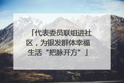 代表委员联组进社区，为银发群体幸福生活“把脉开方”