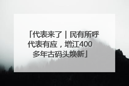 代表来了｜民有所呼代表有应，增江400多年古码头焕新
