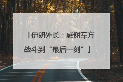 伊朗外长：感谢军方战斗到“最后一刻”