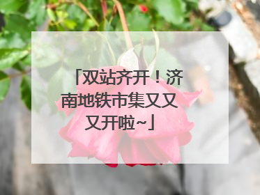 双站齐开！济南地铁市集又又又开啦~