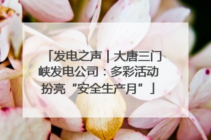 发电之声｜大唐三门峡发电公司：多彩活动扮亮“安全生产月”