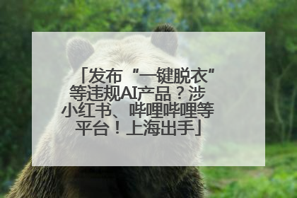 发布“一键脱衣”等违规AI产品？涉小红书、哔哩哔哩等平台！上海出手