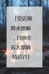 受近期降水影响，目前全省大部墒情适宜