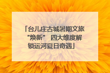 台儿庄古城暑期文旅“焕新” 四大维度解锁运河夏日奇遇