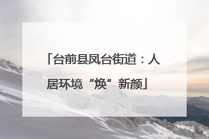 台前县凤台街道：人居环境“焕”新颜